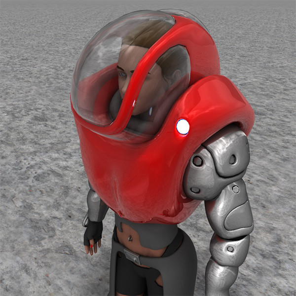 3d girl futuristic armored suit - Futuristic Armored Girl by scyrus